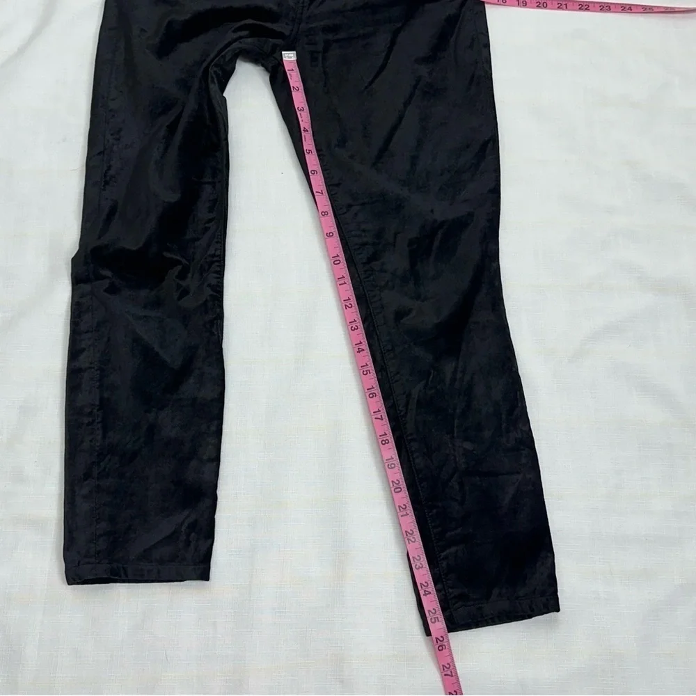 7 for all Mankind Women's Size 28 Black Velvet Skinny Stretch Ankle Jeans